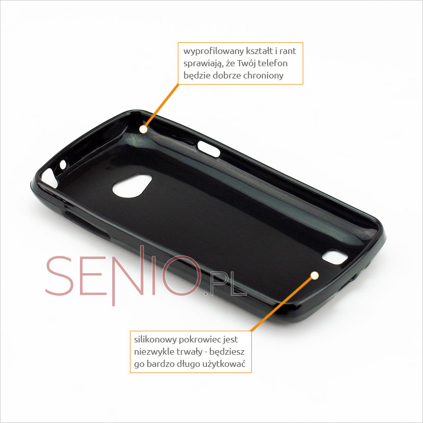 silikonowe etui na smartphone od środka przyciski silikonowe w etui do LG L 50