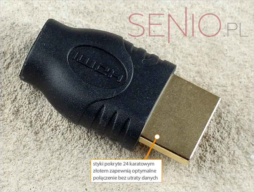 Adapter  do tabletu ze stykami pokrytymi 24 karatowym złotem