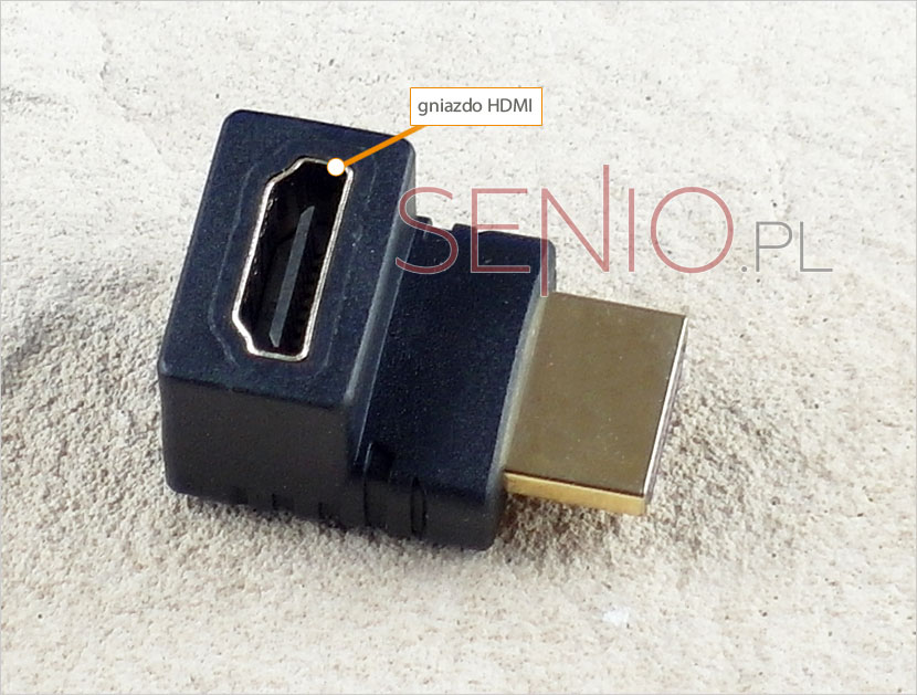 Adapter HDMI żeńsko &ndash; męski kątowy 90 stopni