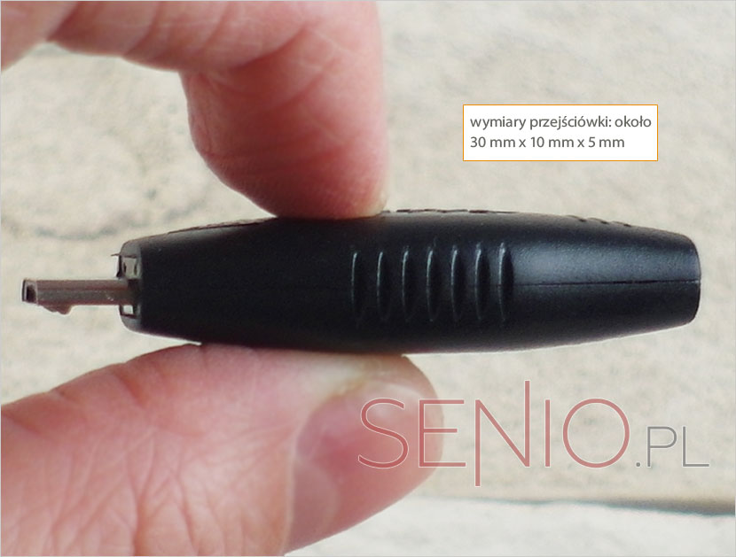 Przejściówka adapter wymiary 30mm x 10mm x 5mm