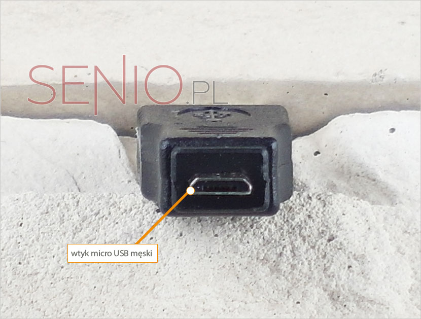 Adapter z wtykiem micro USB męskim