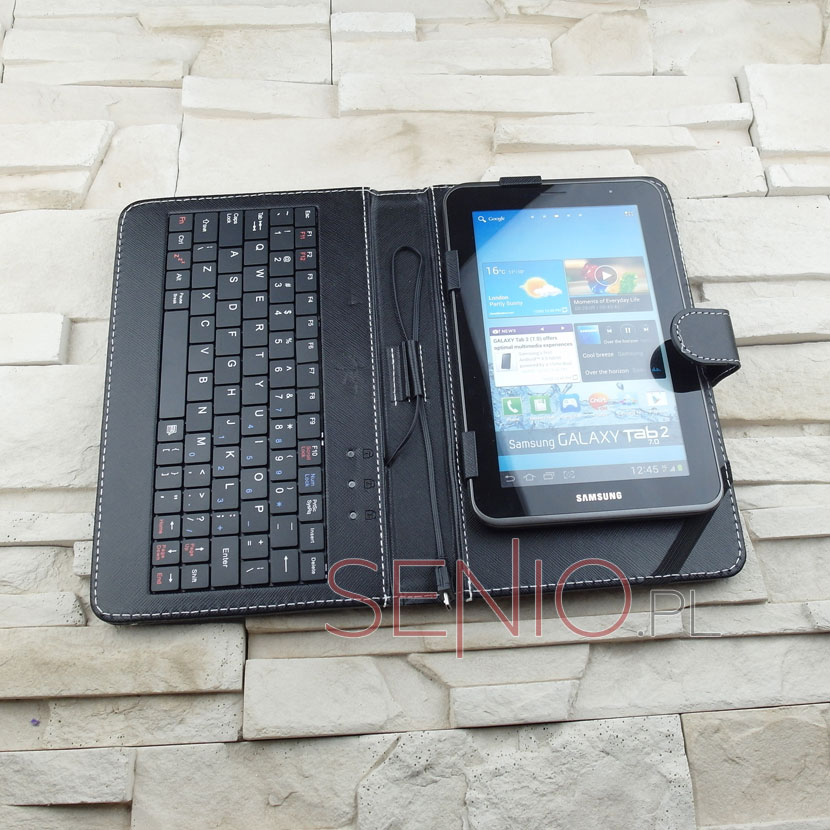 Etui na tablet z czterema zaczepami mocujacymi