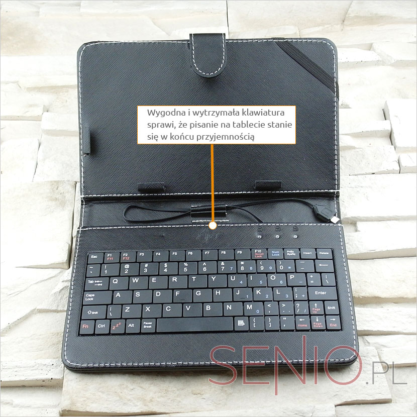 Etui z klawiaturą qwerty do tabletu o przekątnej 8 cala