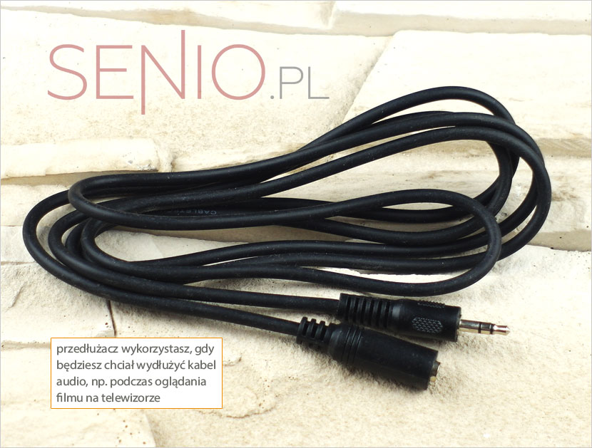 Przedłużacz 1.8 m kabel mini-jack 3,5mm (audio) do tabletu