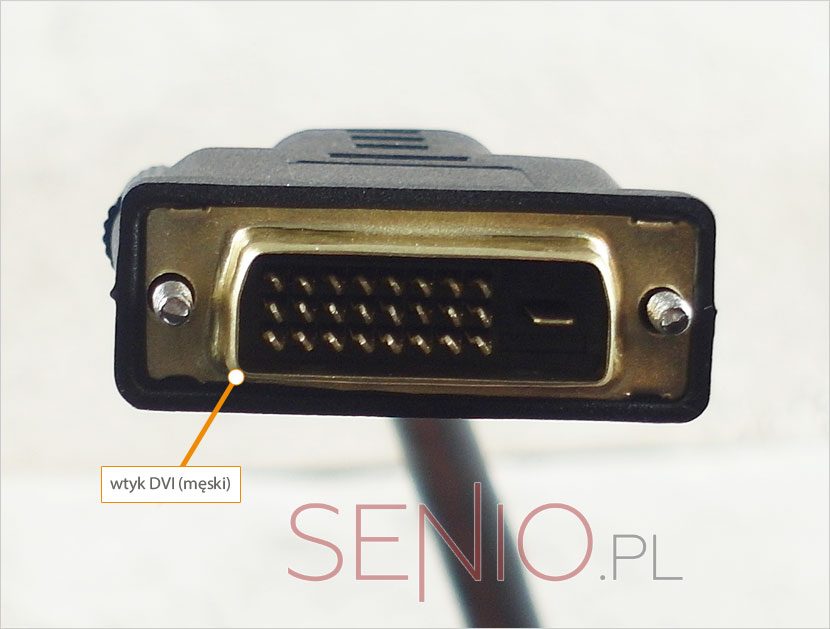 Kabel z wtykiem DVI męski