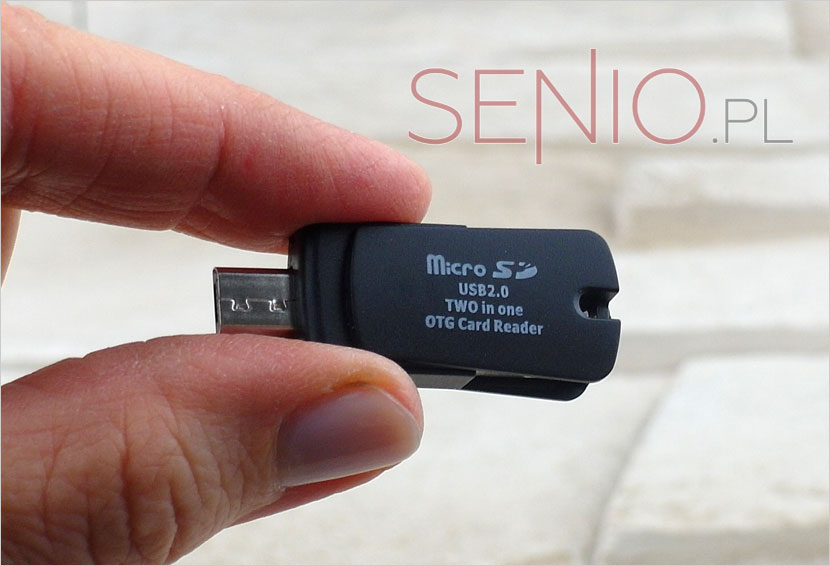 Czytnik kart mikro SD - mikoro USB 2.0 2w1 