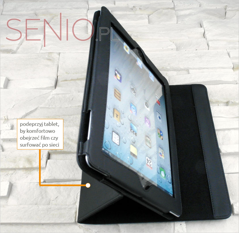 Etui na tablet APPLE IPAD 2, 3, 4 z podstawką do oglądania filmów
