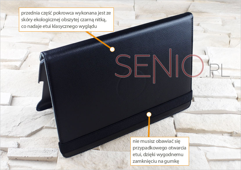 Klasyczne czarne etui na tablet 10 cali