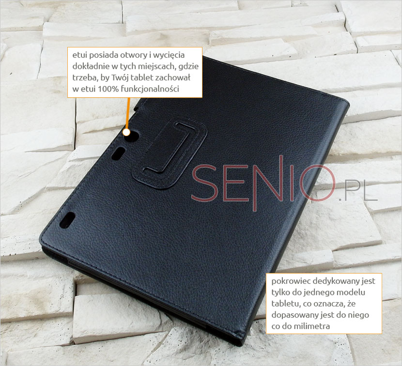 Pokrowiec z wyprofilowanymi otworami do tabletu Lenovo Tab 2 A10-70 F
