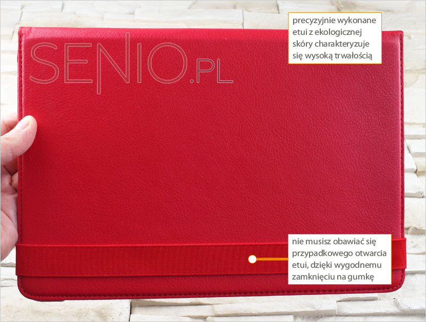 Śliczny pokrowiec w kolorze czerwonym pasujący na tablet Samsung Galaxy Tab 2 10.1 (P5100