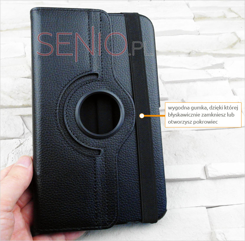 Czarny pokrowiec rekomendowany do Samsung Galaxy Tab 3 8 (T310/T315)