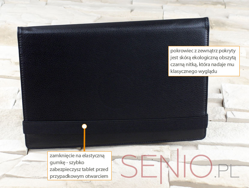 Elegancki pokrowiec z ekeo sk&oacute;ry dedykowany do tableta Sony Xperia Z 10.1
