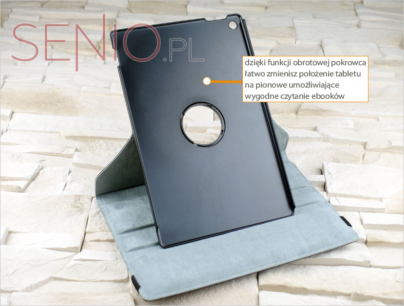Etui z wygodna i stabilna podstawą do ustawienia tableta w położeniu pionowym