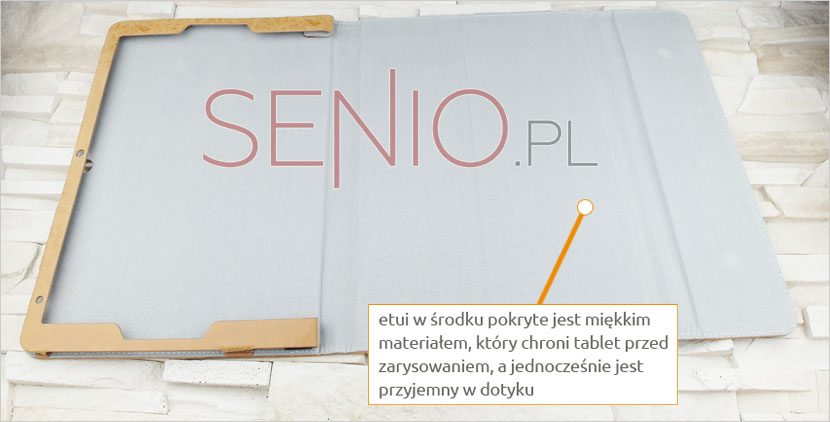 etui na tablet z eko-skóry Lenovo Yoga A 12 z możliwością włożenia z klawiaturą
