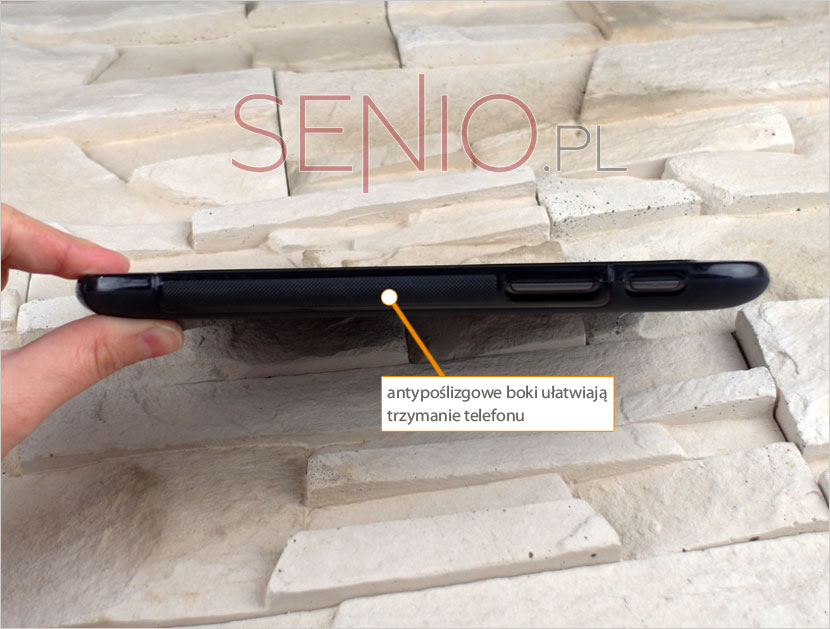 Czarne antypoślizgowe etui dopasowane do tabletu Samsung Galaxy Tab 2 7.0 (P3100)