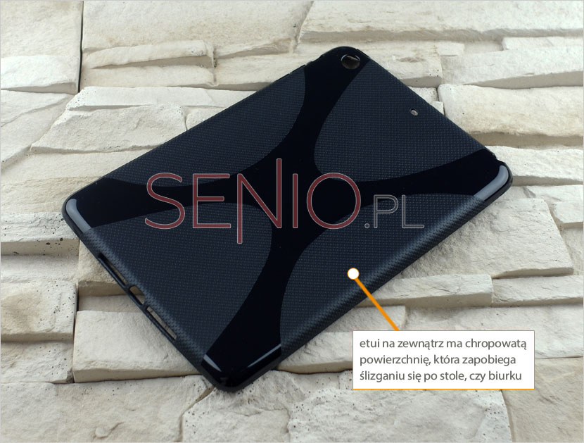 Czarne silikonowe etui do tabletu do Apple iPad mini 