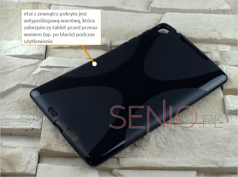 Czarne etui silikonowe na tablet Asus Nexus II 7.0 