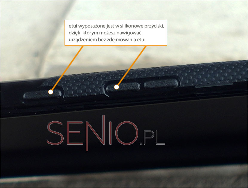 Klasyczne silikonowe plecki na tablet z przyciskami gumowymi bez konieczności zdejmowania etui