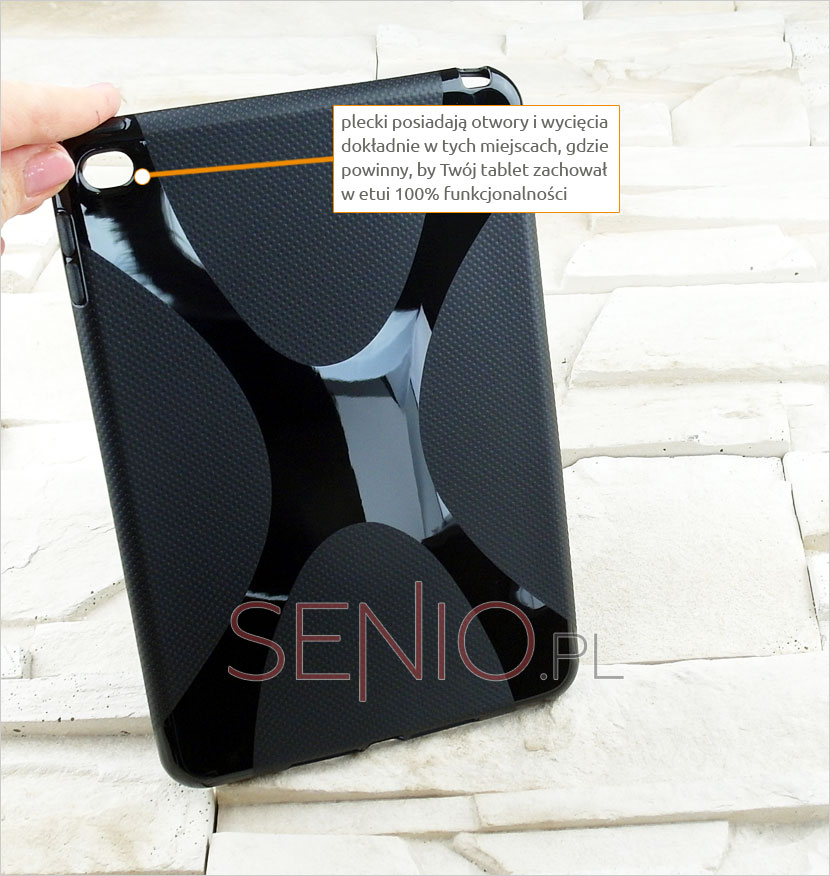 Elegancki i klasyczny pokrowiec silikonowy dopasowany do  Apple iPad mini 4