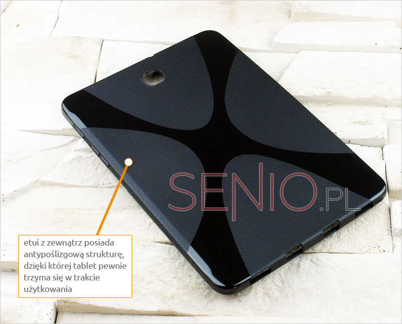 Antypoślizgowy pokrowiec silikonowy dopasowany do Samsung Galaxy Tab S2 8.0 (T710, T715)