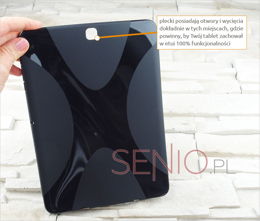 Elastyczne i antypoślizgowe plecki na urządzenie do internetu Samsung Galaxy Tab S2 9.7 (T810, T815)