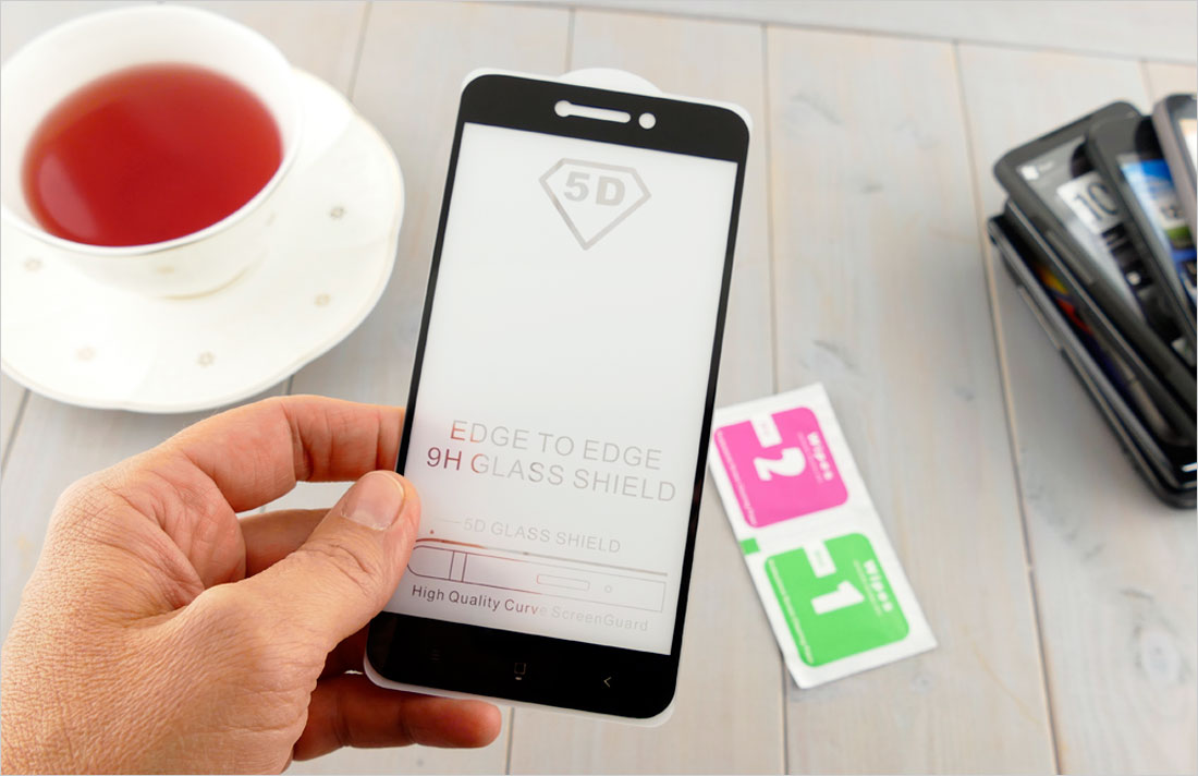solidne szkła 3D na telefony dotykowe  Xiaomi Redmi Y1 Lite