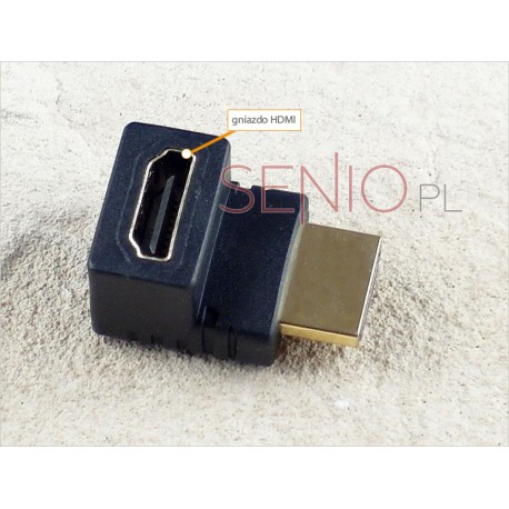 Adapter HDMI żeńsko – męski kątowy 90 stopni