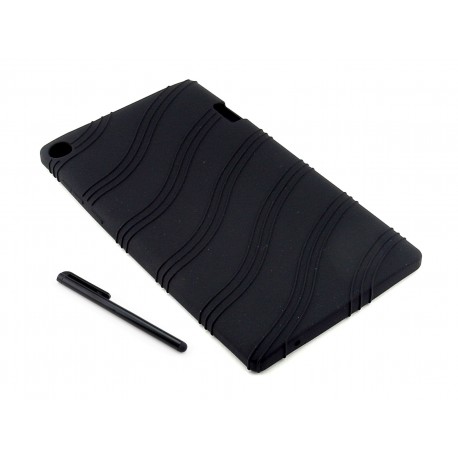 Czarne elastyczne gumowe etui do tabletu Lenovo Yoga Tab 2 A7-20F