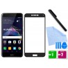 Zaokrąglone szkło hartowane 3D do telefonu Huawei P8 lite 2017 - na cały ekran, w dobrej cenie, 9H, curved, tempered glass