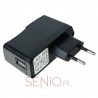 Ładowarka sieciowa z gniazdem USB do tabletu 5V 2A (2000mA), do gniazdka